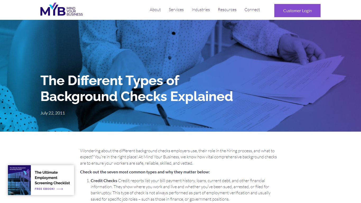 The Different Types of Background Checks Explained